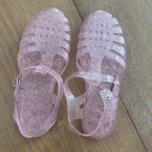 Sparkly Pink Jelly Sandals
